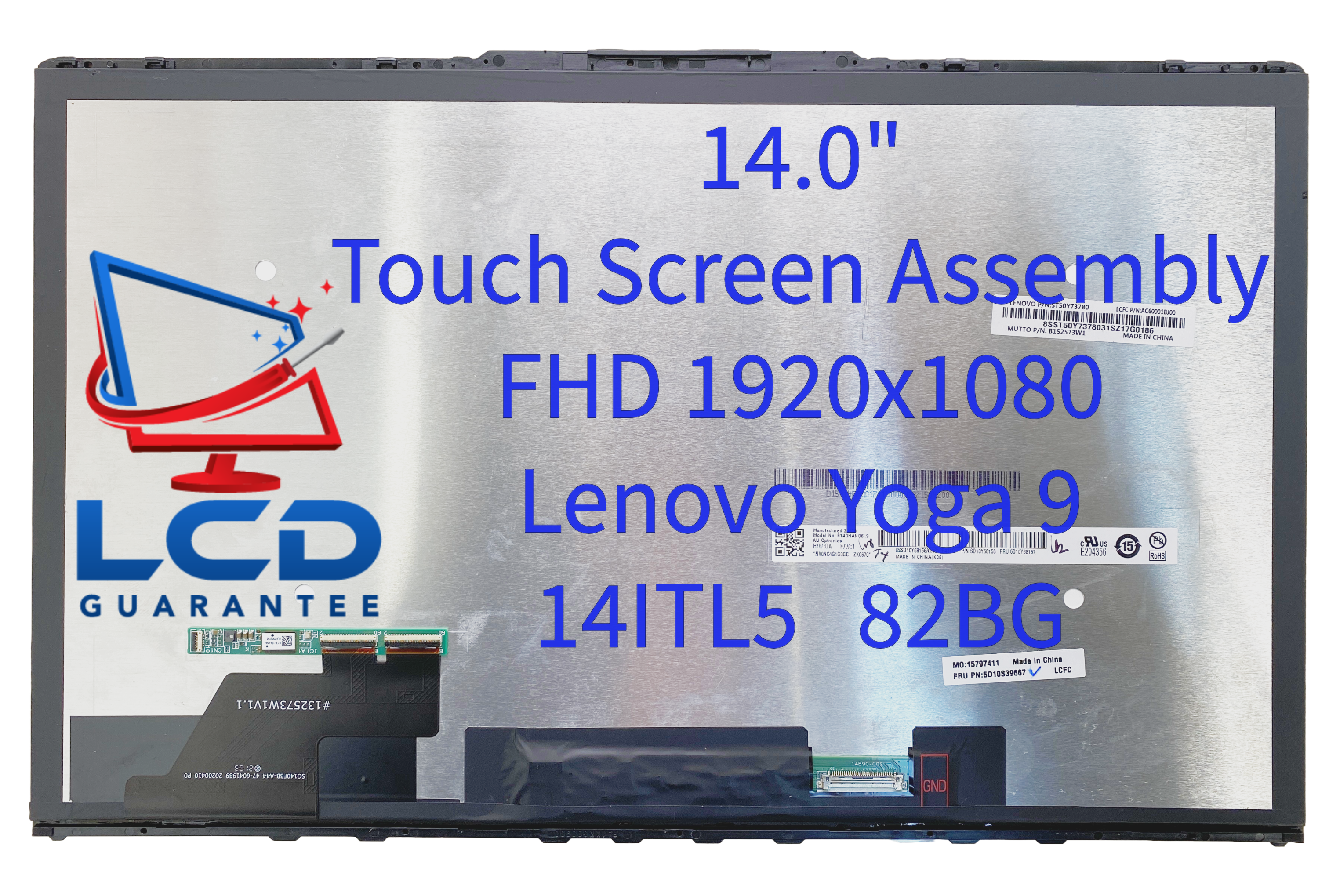 Lenovo 82BG0066US 14" FHD 60Hz Touch Digitizer LCD 30 pins Connector laptop screen