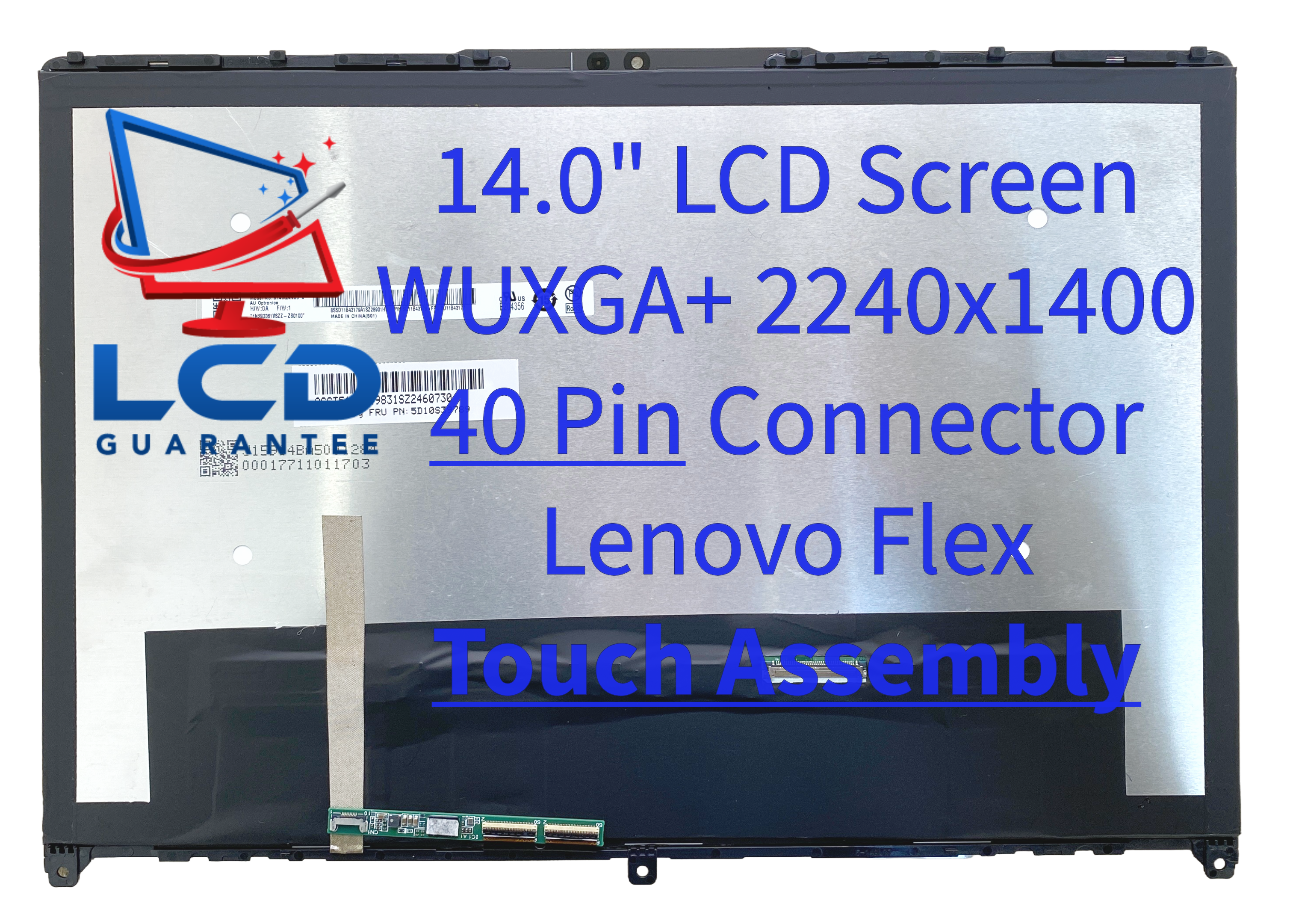 Lenovo 82Y20002CC 14" WUXGA+ 60Hz Touch Digitizer LCD 1 inch, 40 pins Connector laptop screen