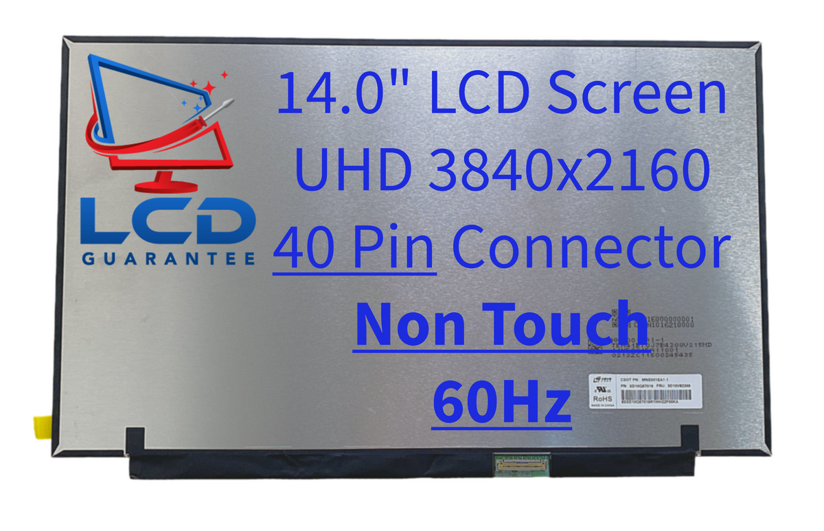 BOE NE140QUM-N6A 14" UHD 3840x2160 60Hz Non-Touch LCD Laptop Screen