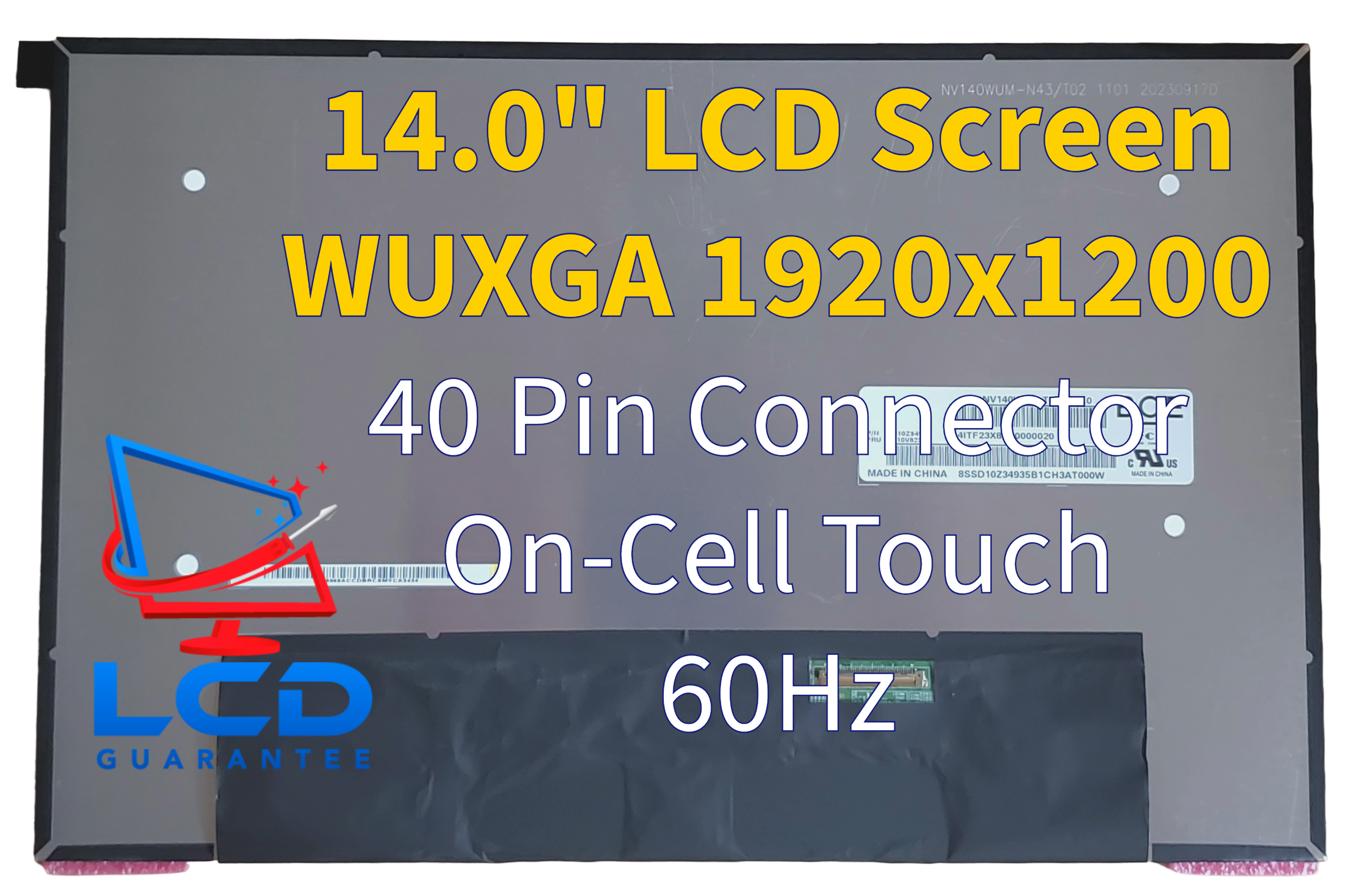 Lenovo 5D11U14082 14 WUXGA 60Hz On-Cell Touch LCD 1 inch, 40 pins Connector laptop screen