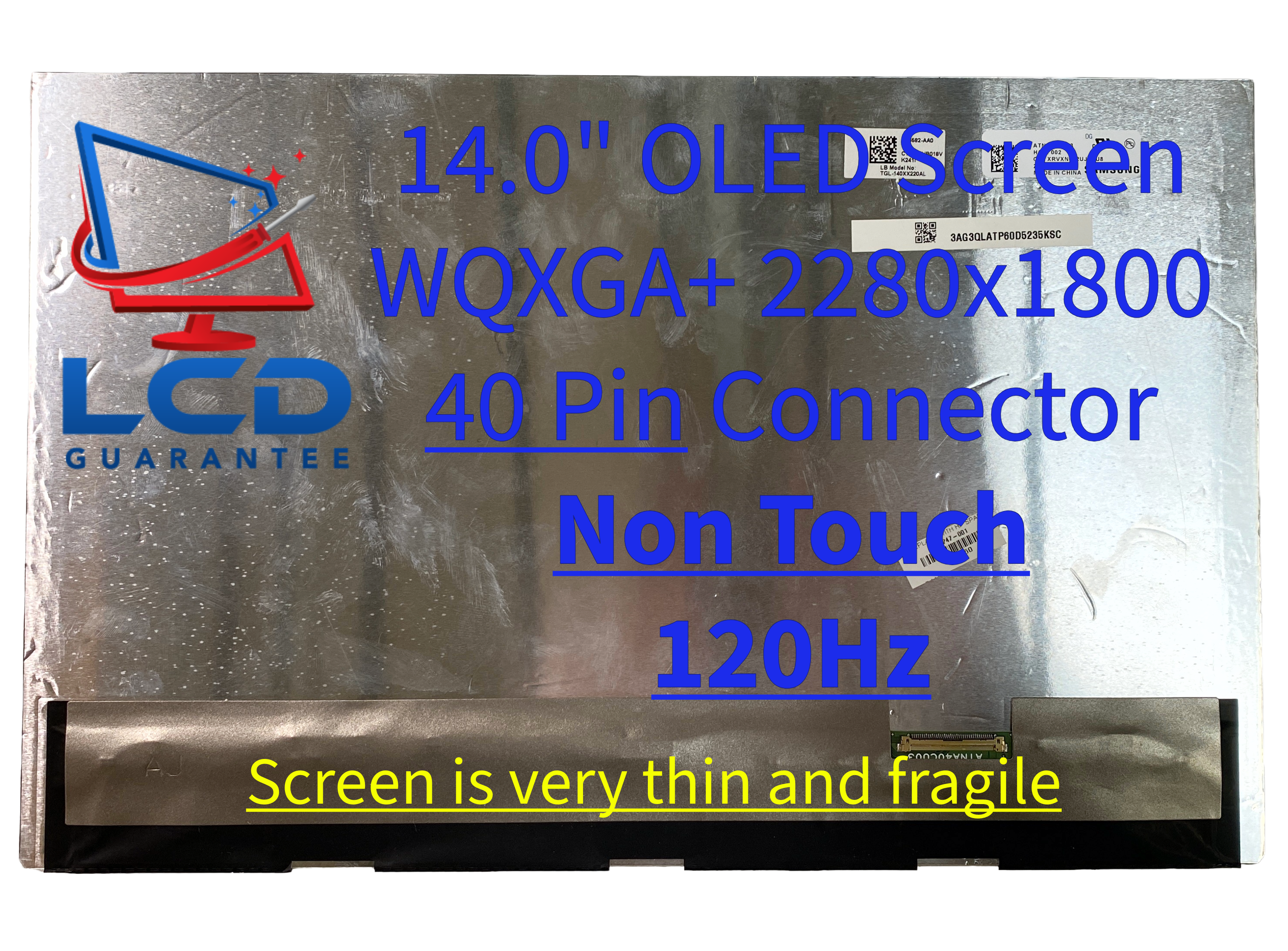 HP N67872-110 14" WQXGA+ 120Hz Non Touch OLED eDP (4 Lanes), eDP1.4b, 40 pins Connector laptop screen