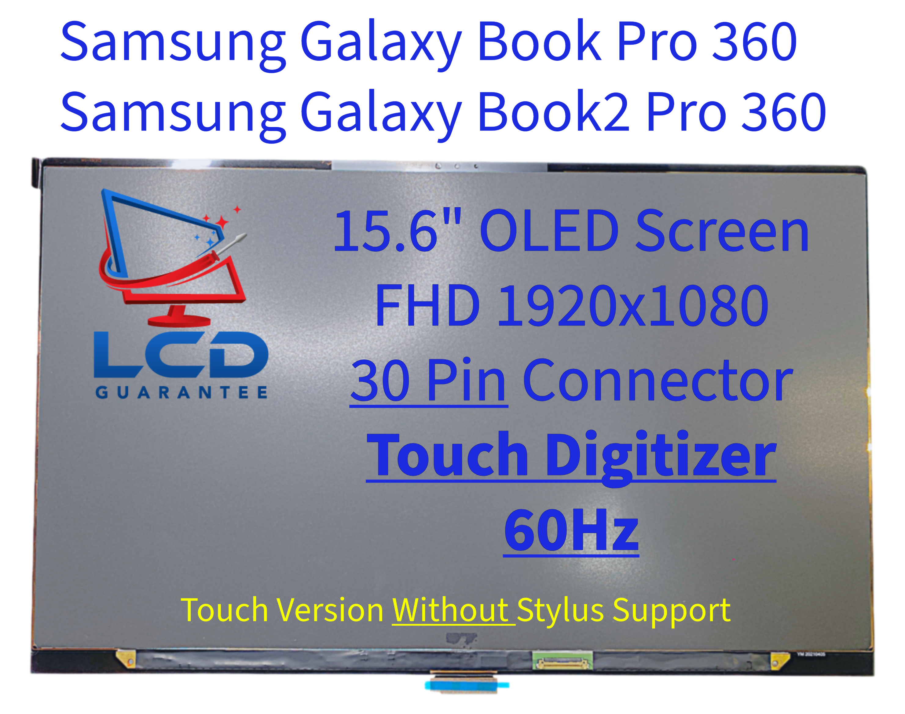 Samsung Galaxy Book Pro 360 NP950QED NP950QDB 15.6" 60Hz FHD Touch OLED Screen