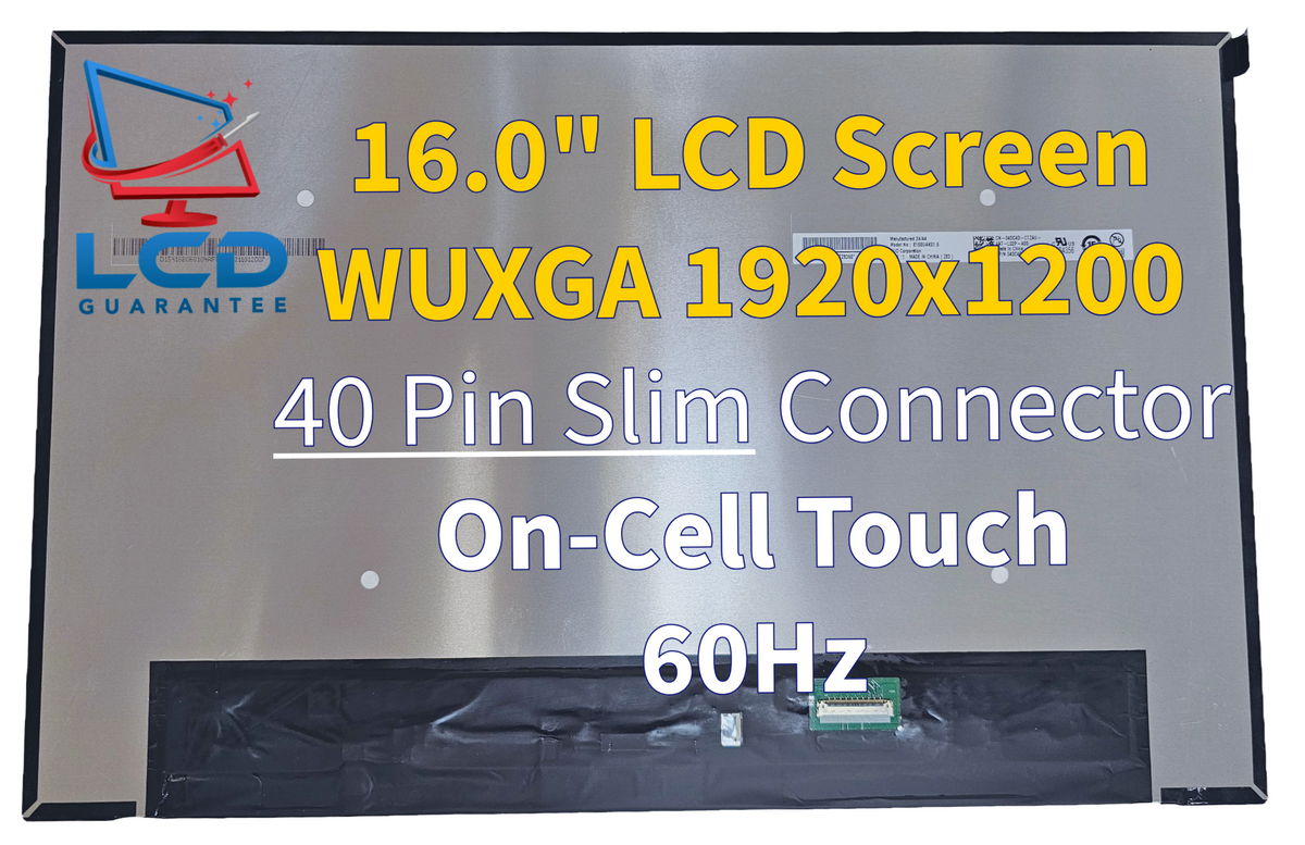 Innolux N160JCN-EEM 16" WUXGA 60Hz In-Cell Touch IPS LCD 40-pin slim laptop screen