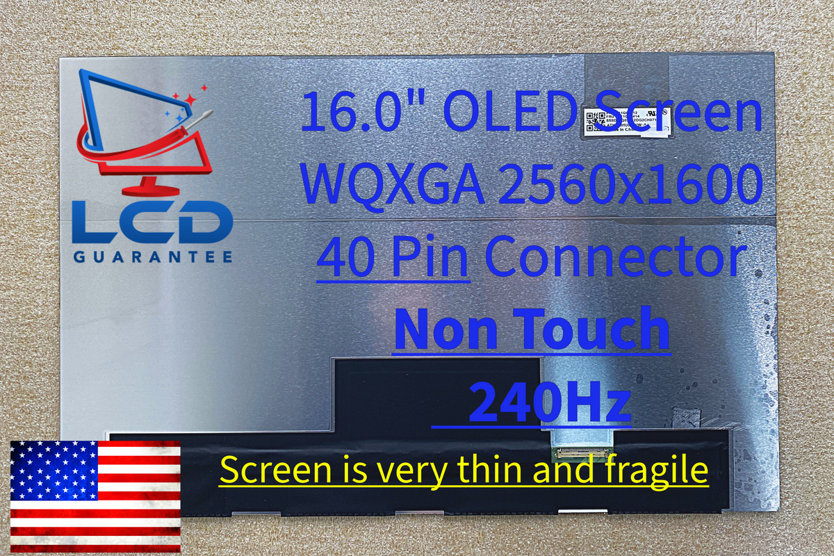 Lenovo Legion Pro 5 16IAX10H 83LU0052US 16" WQXGA 240Hz Non-Touch OLED 40-pin eDP laptop screen