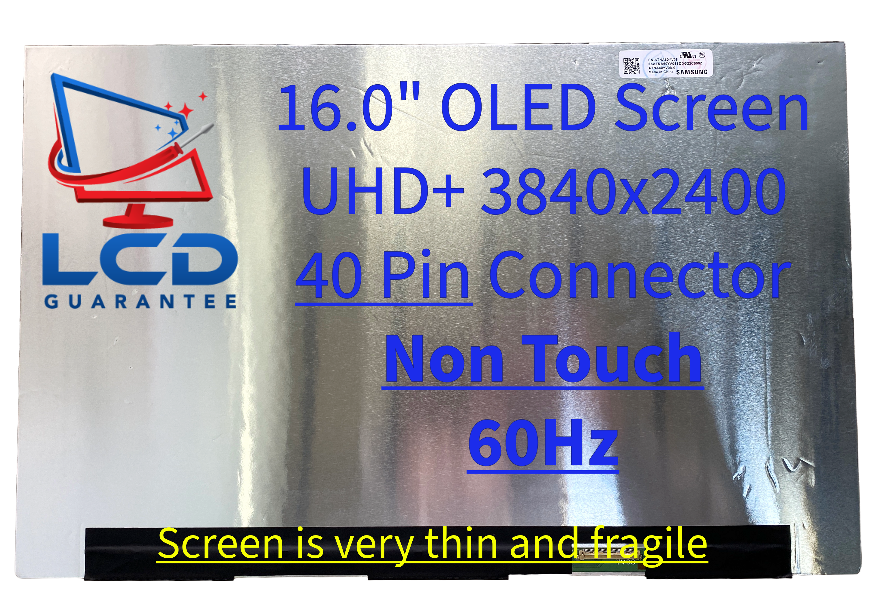 Gigabyte AERO 16 OLED BKF Series 16" WQUXGA UHD+ 60Hz Non Touch OLED eDP, 1 inch, 40 pins Connector laptop screen