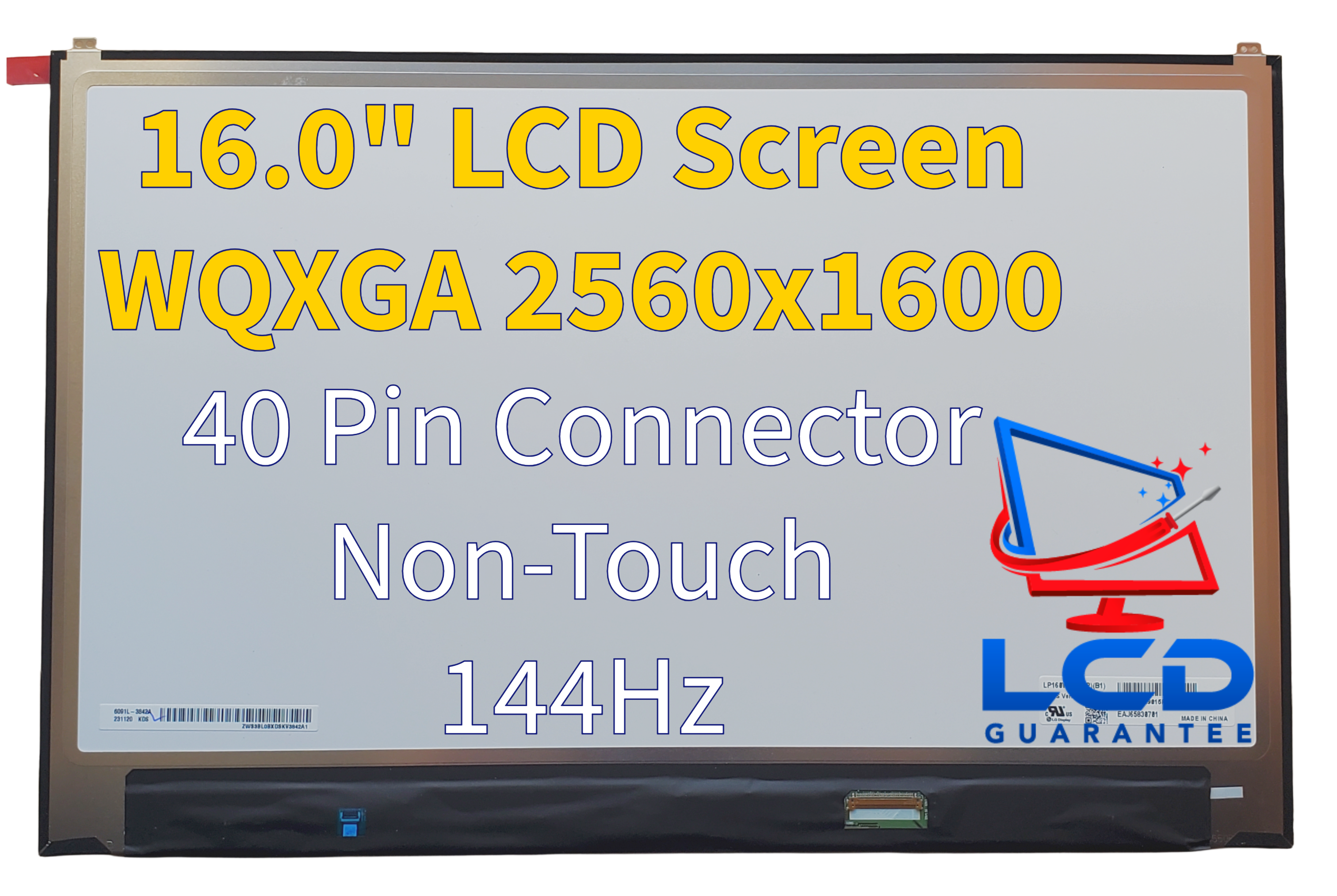 LG Gram 16Z90R-A.ADB9U1 144Hz 16" Non-Touch WQXGA Replacement LCD Screen Panel main product image