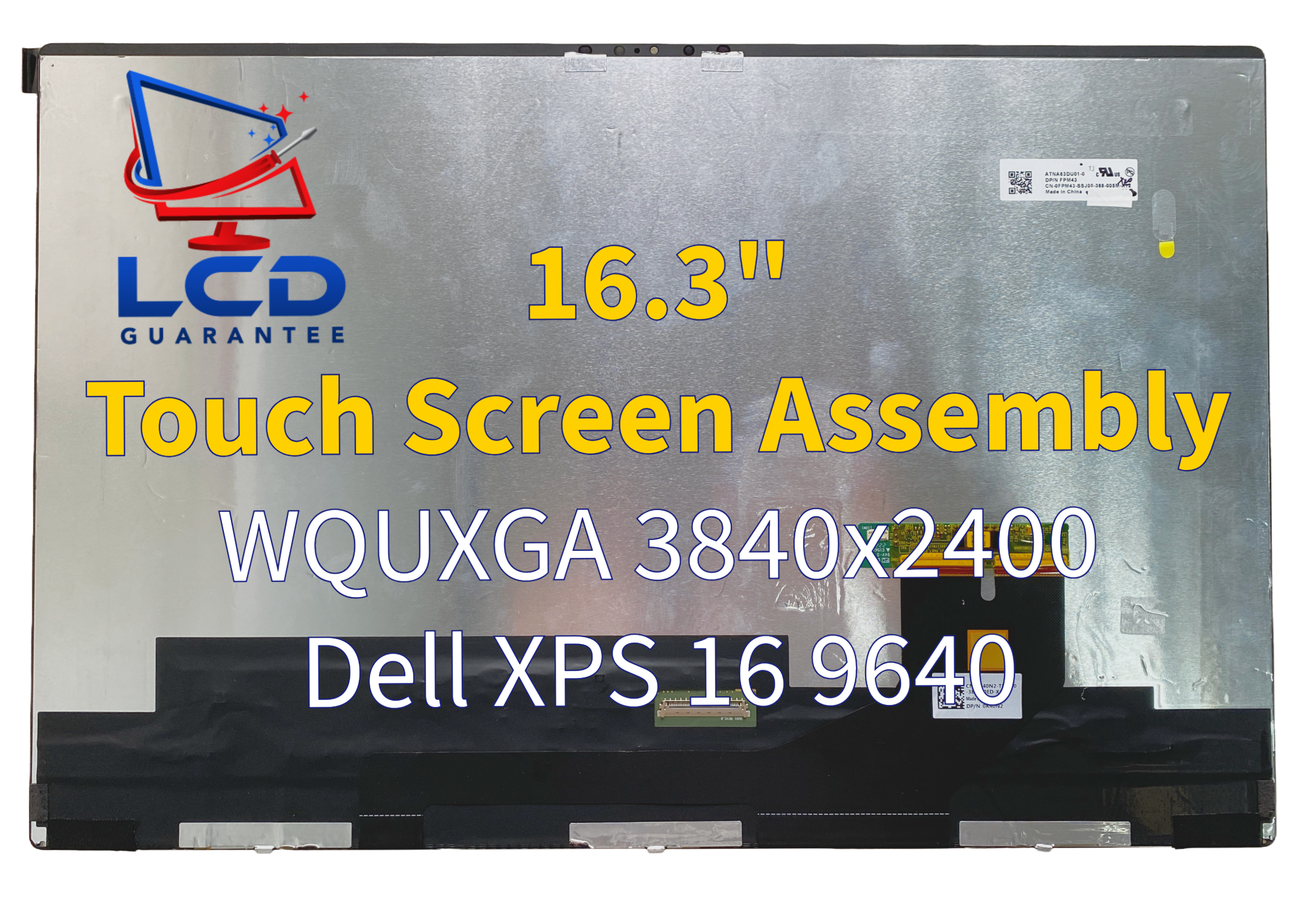 Dell 0JGRG7 16.3" WQUXGA 90Hz Touch Digitizer OLED screen assembly no bezel