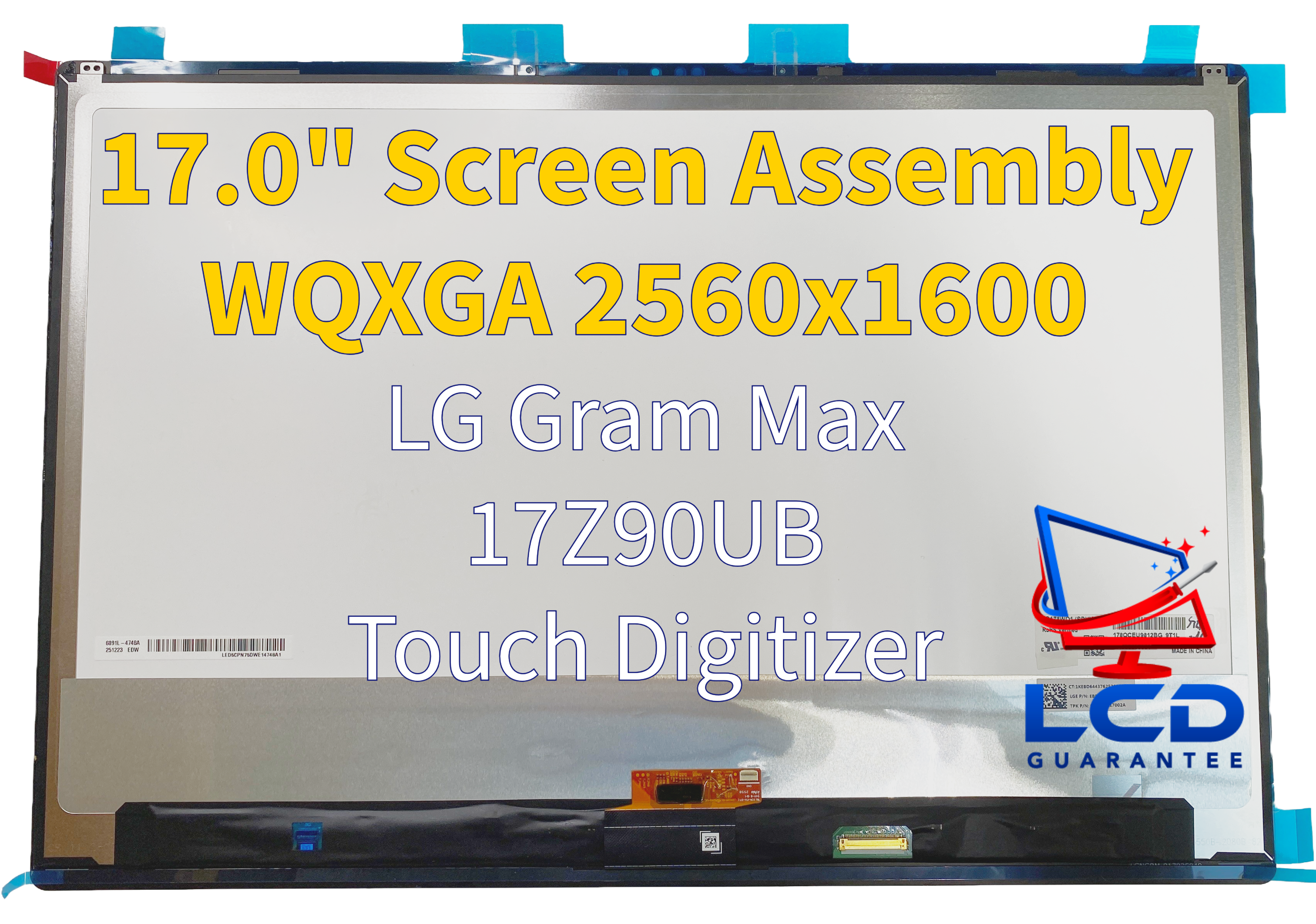 LG 17Z90UB-H.AU99U3 17" WQXGA 2560x1600 60Hz Touch Digitizer LCD eDP, 40 pins Connector laptop screen