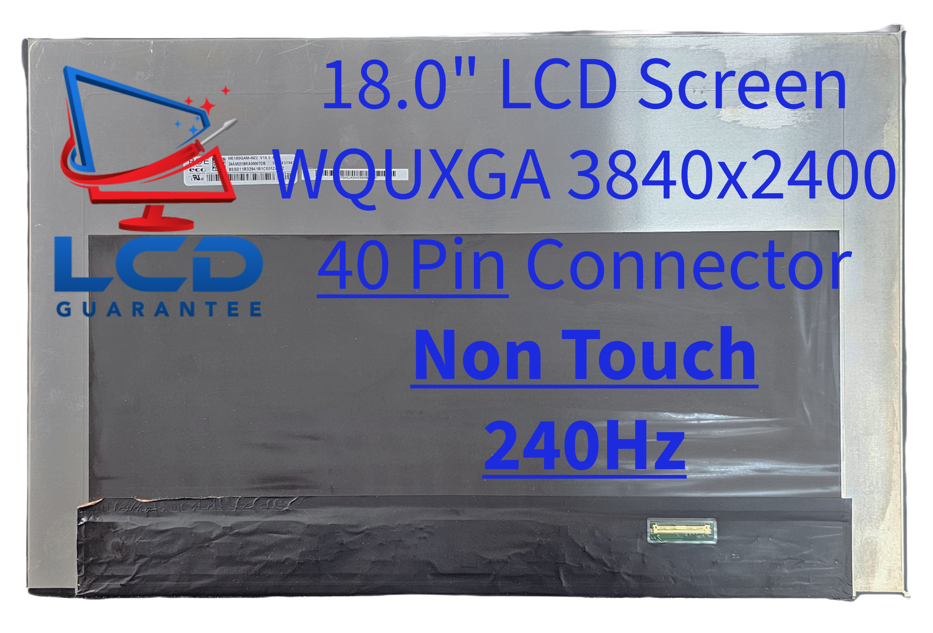 BOE NE180QAM-NZ2 V18.0 18" WQUXGA 240Hz Non Touch LCD 1 inch, 40 pins Connector laptop screen
