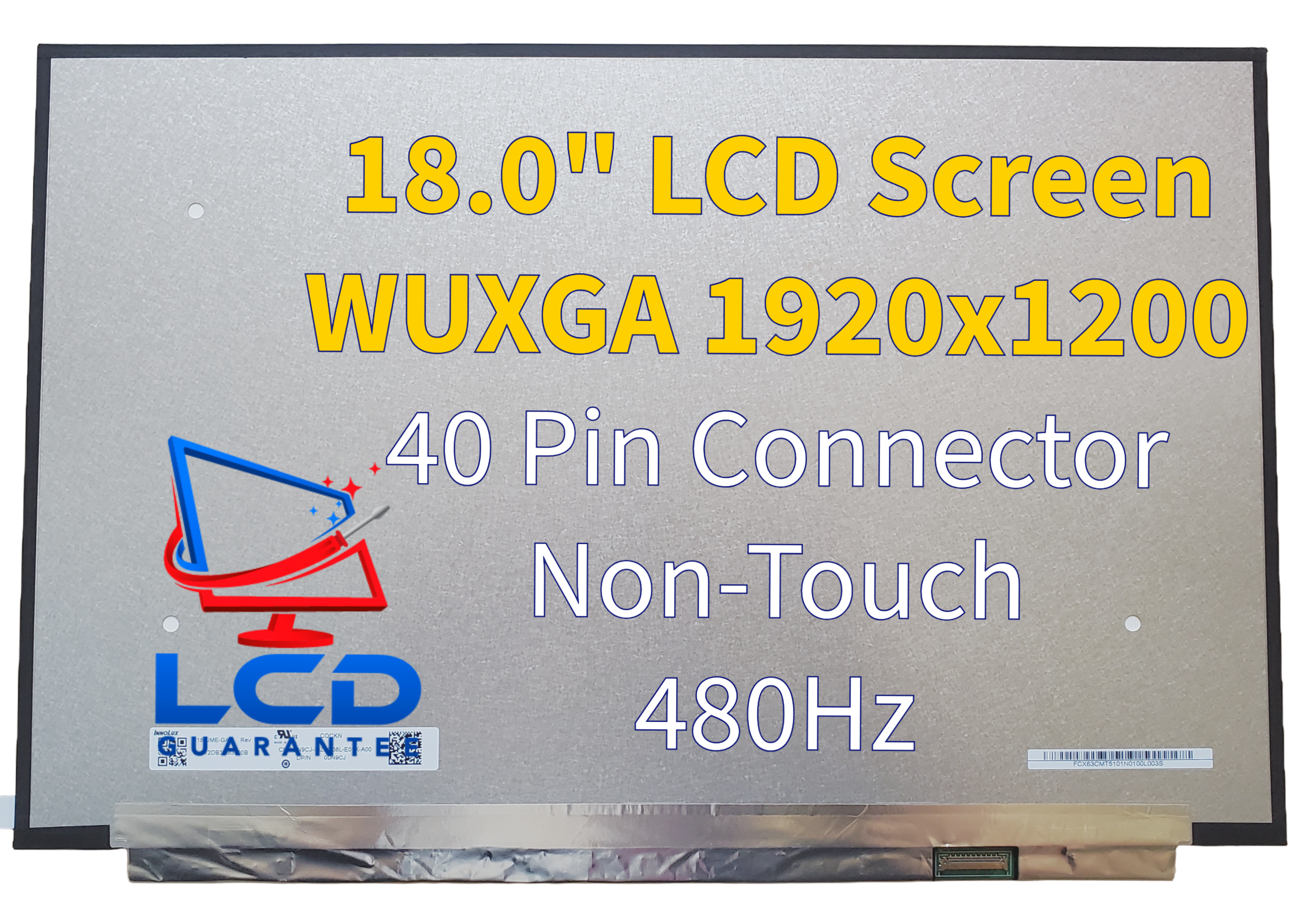 Dell Alienware M18 R1 18" 480Hz WUXGA Non-Touch Replacement LCD Laptop Screen main product image