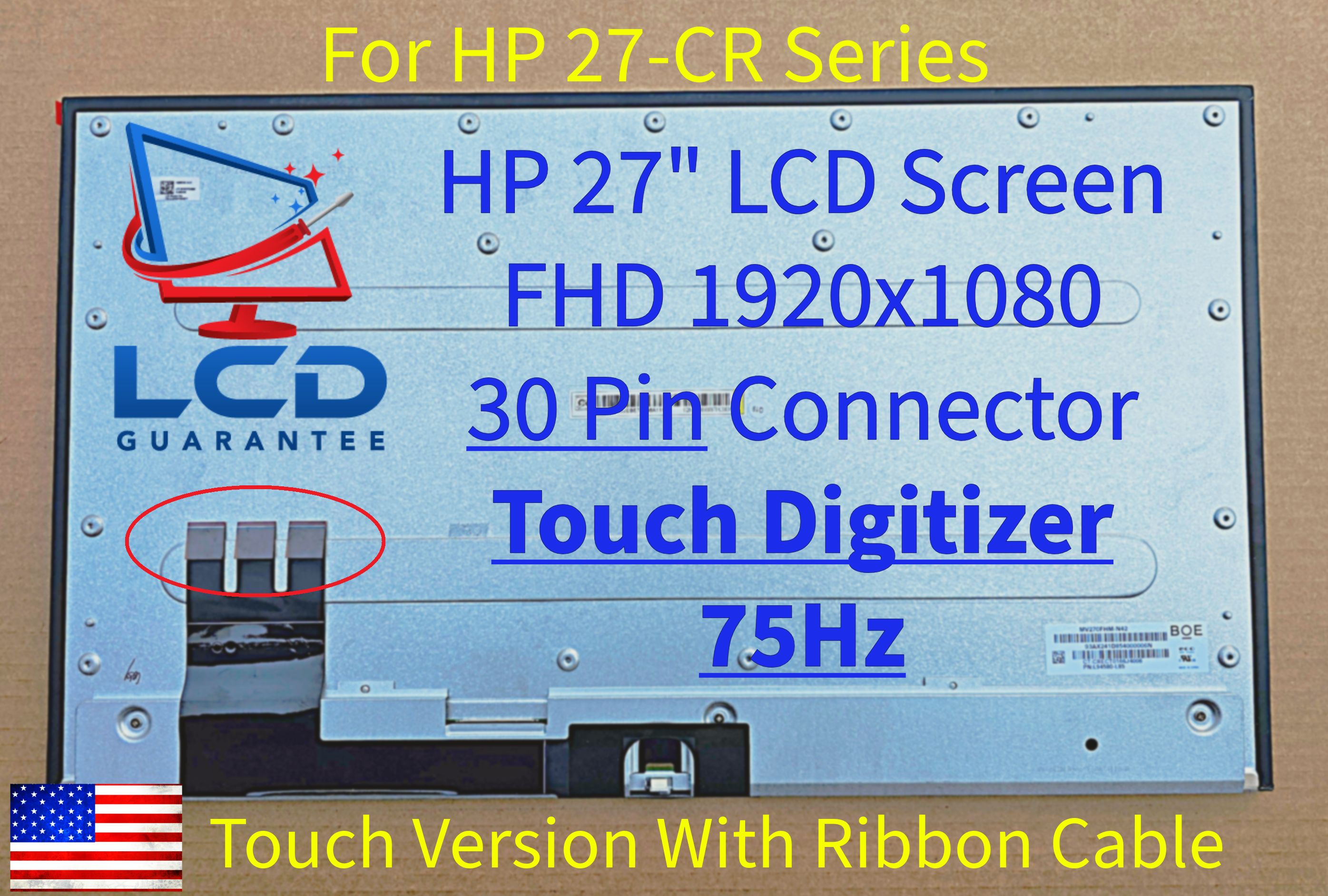 HP 27-CR N43703-001 27" FHD Touch LCD Screen Replacement N26035-AA1 L94580-L85