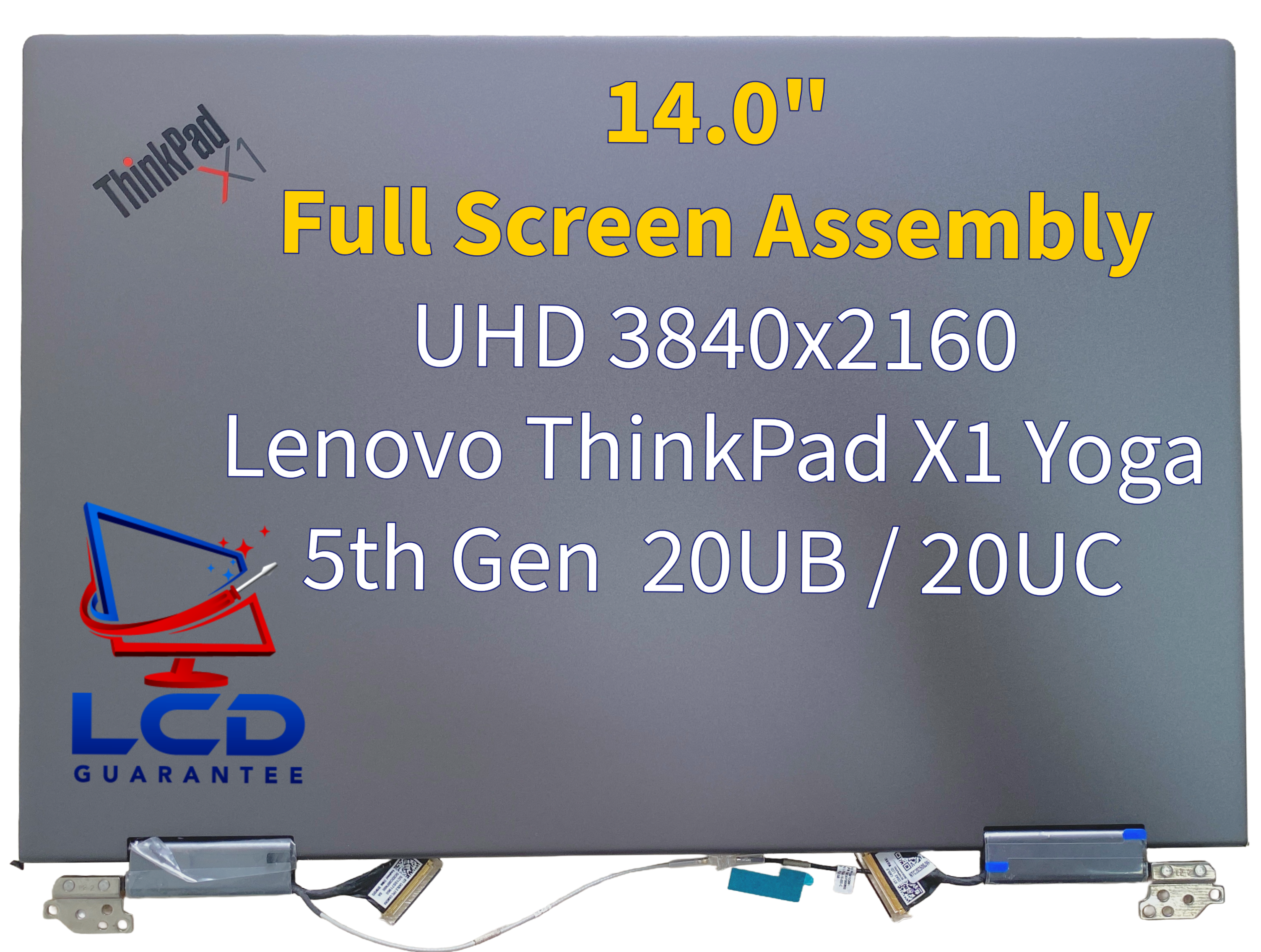 Lenovo ThinkPad X1 Yoga 5th Gen Type 20UC 14.0" UHD 60Hz Touch Digitizer IPS LCD full screen assembly