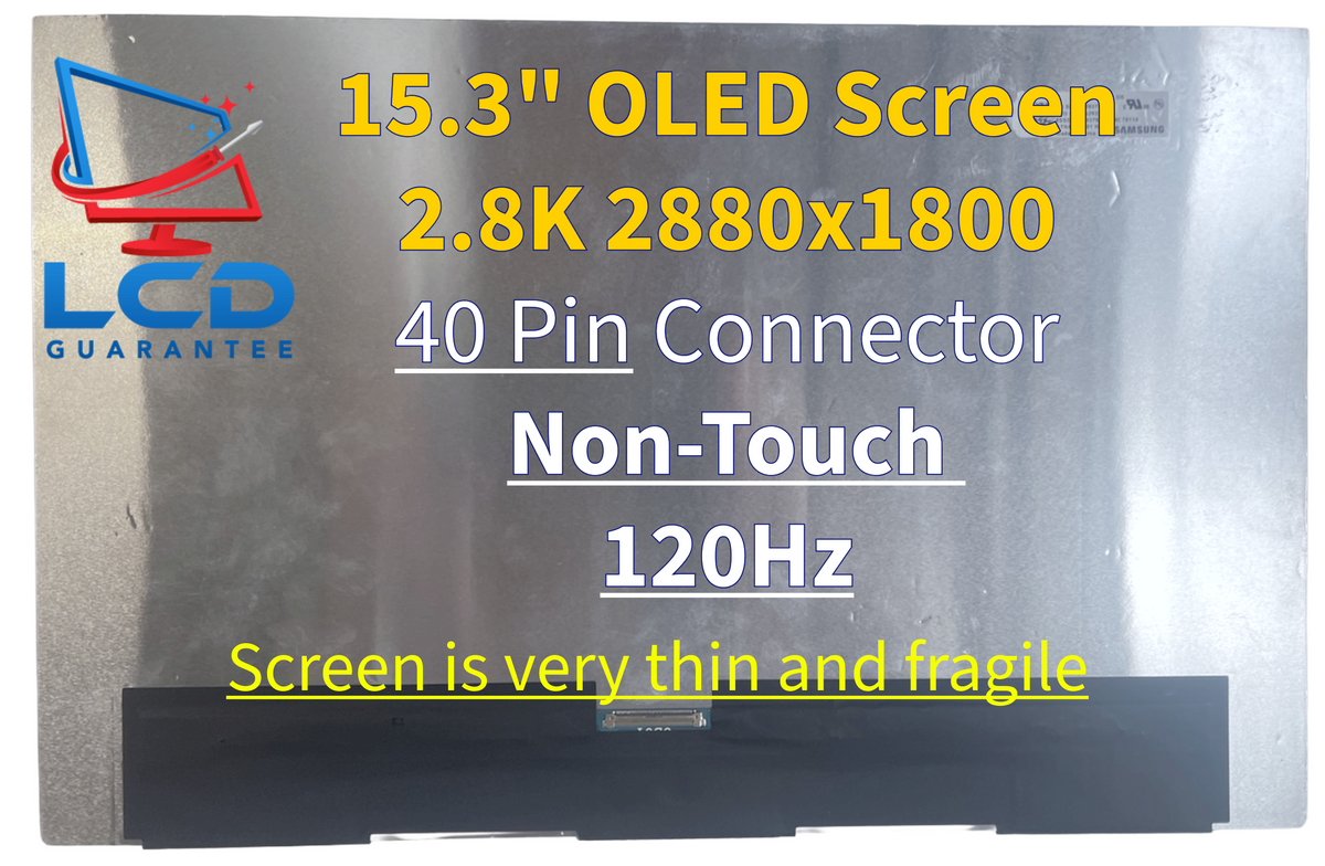 Samsung ATNA53JB01 15.3" 2.8K 120Hz Non Touch OLED 40-pin laptop screen bare panel