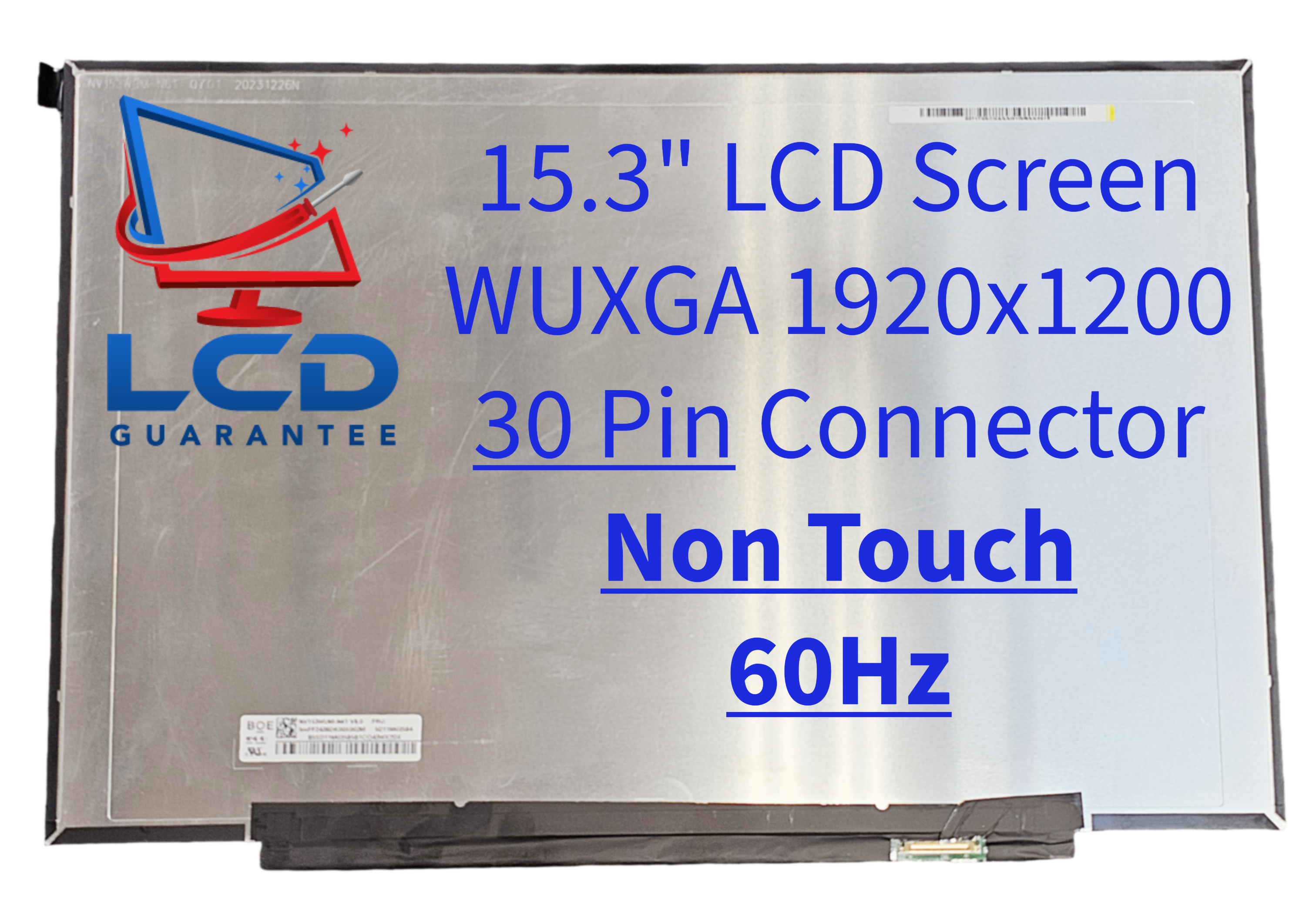 CSOT MNF307QS3-1 15.3" WUXGA 60Hz Non Touch LCD Laptop .75 inch, 30 pins Connector laptop screen