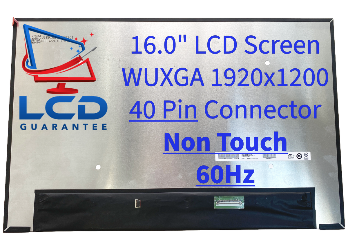 AUO B160UAK01.J H/W 0A 16" WUXGA 60Hz In-Cell Touch IPS LCD 40 pin laptop screen