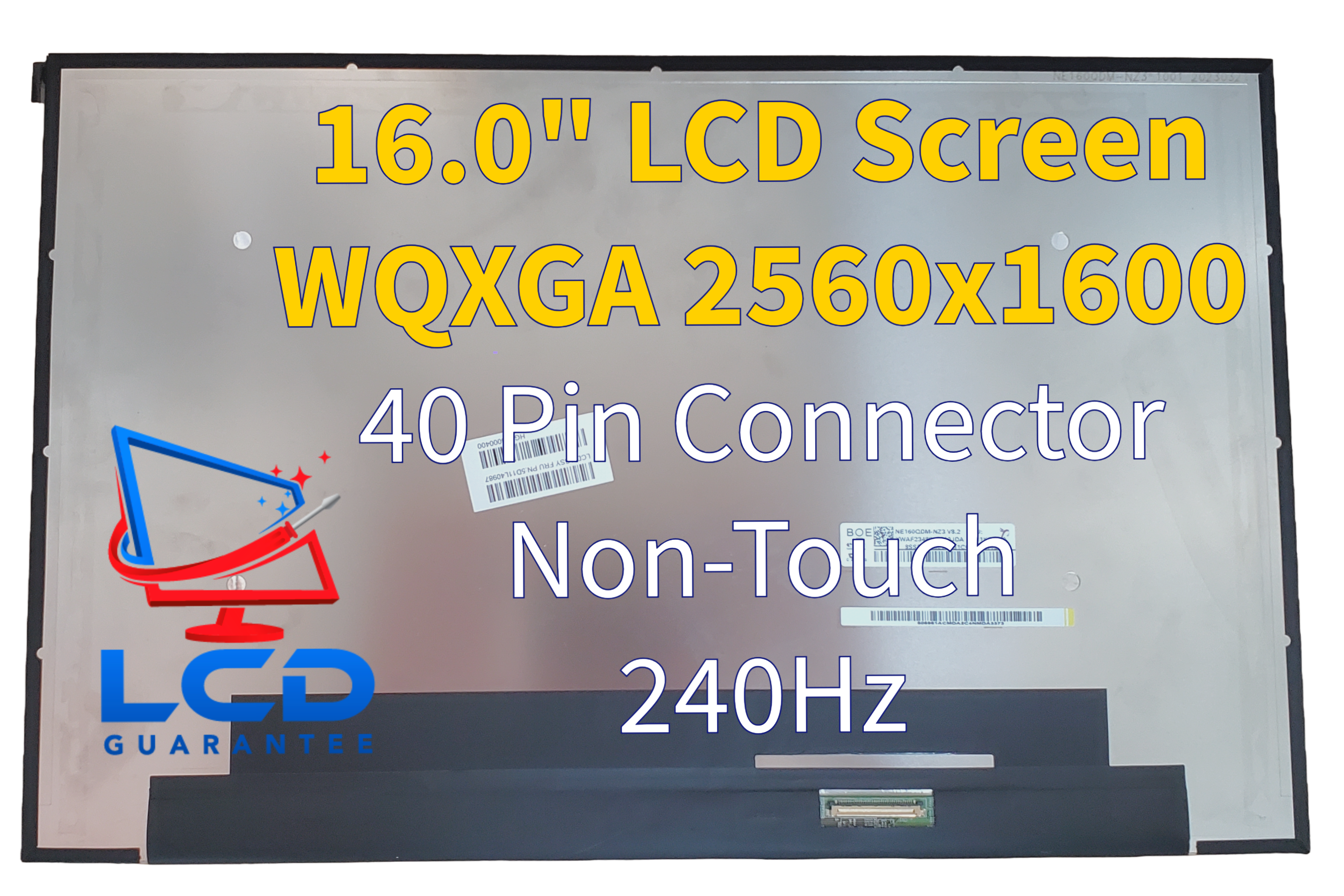 5D11J38194 Lenovo 16" WQXGA 240Hz Non-Touch Replacement LCD Laptop Screen Panel