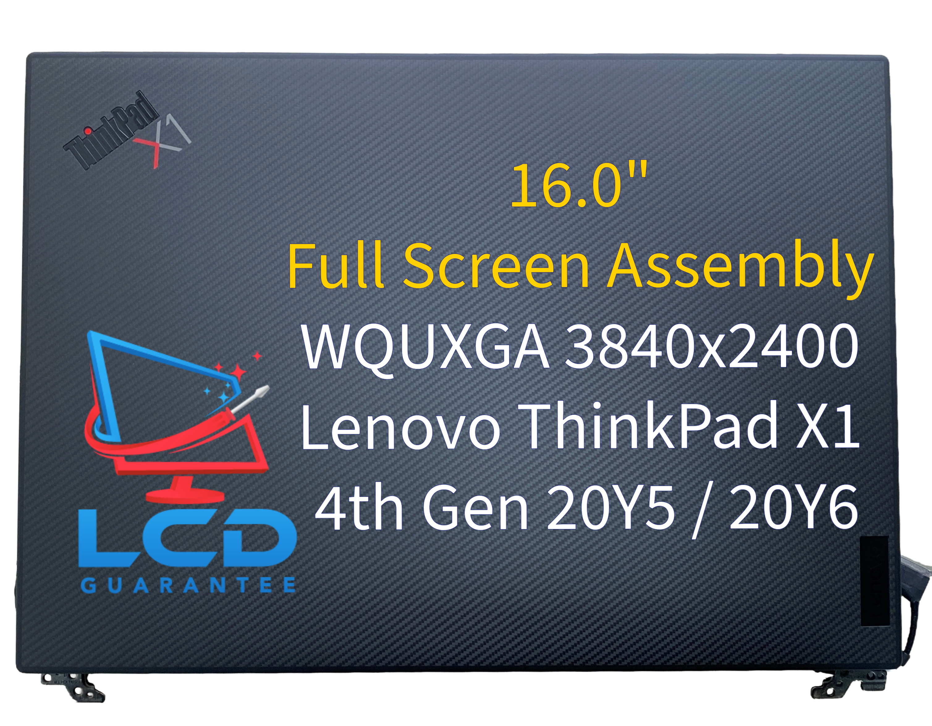 Lenovo 20Y50014US 16" 3840x2400 60Hz Touch Digitizer LCD 1 inch, 40 pins Connector laptop screen assembly