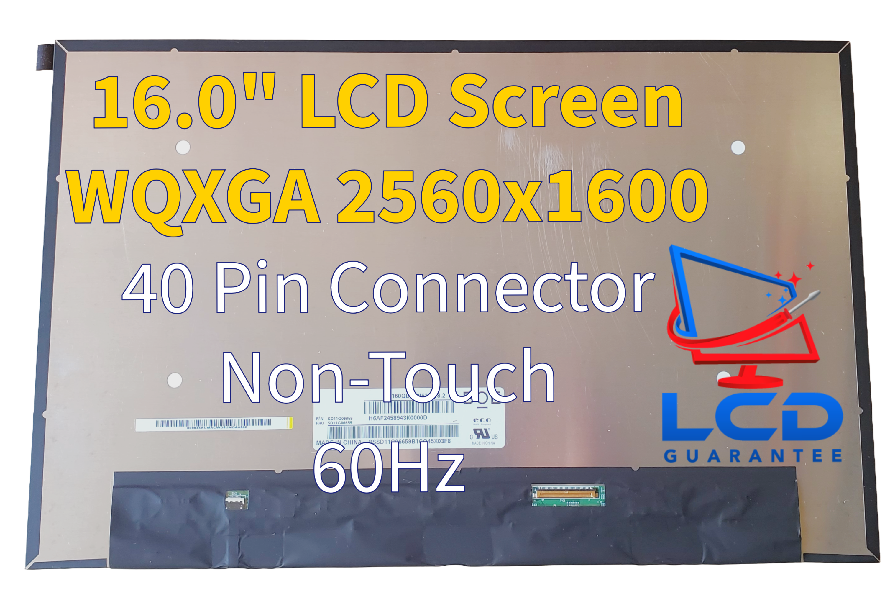 Lenovo 5D11J19519 16" WQXGA Non-Touch LCD Laptop Screen main product image