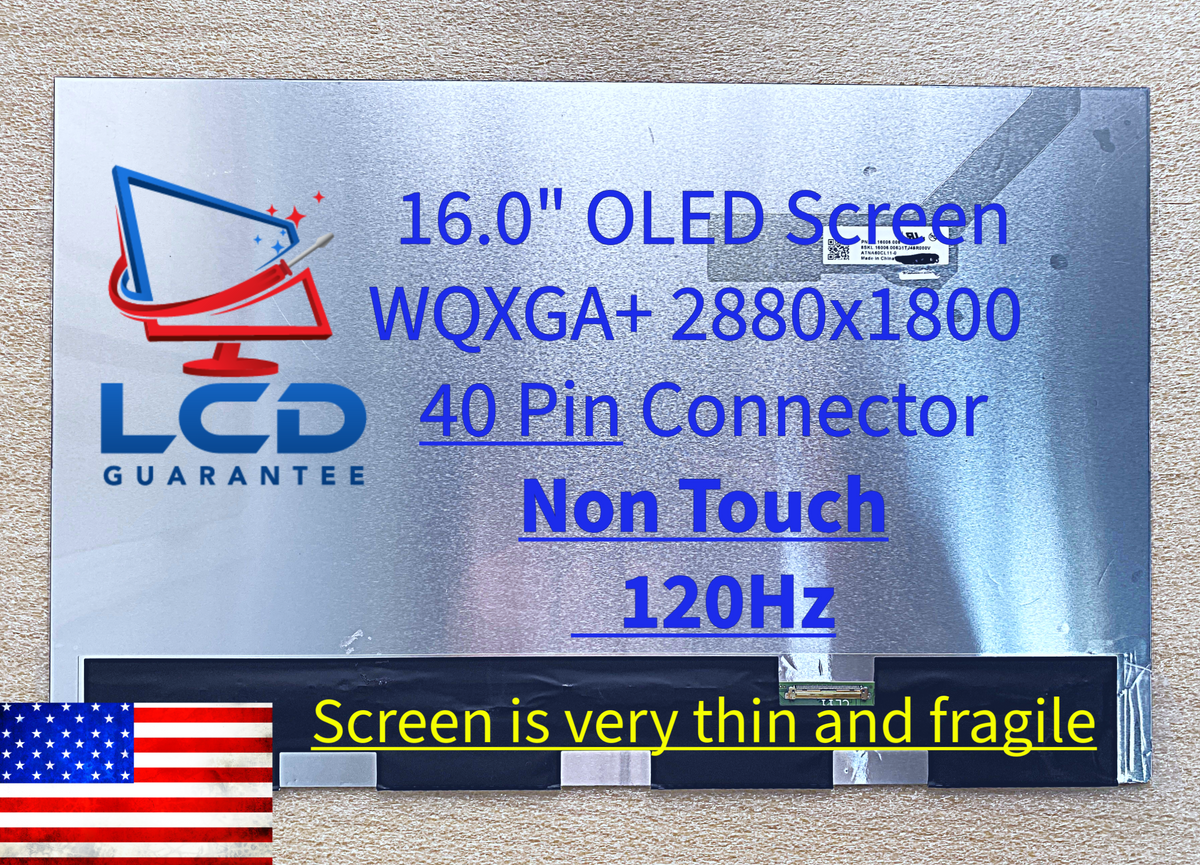 Samsung ATNA60CL11-0 16" 3K WQXGA+ 120Hz Non Touch OLED 40-pin laptop screen