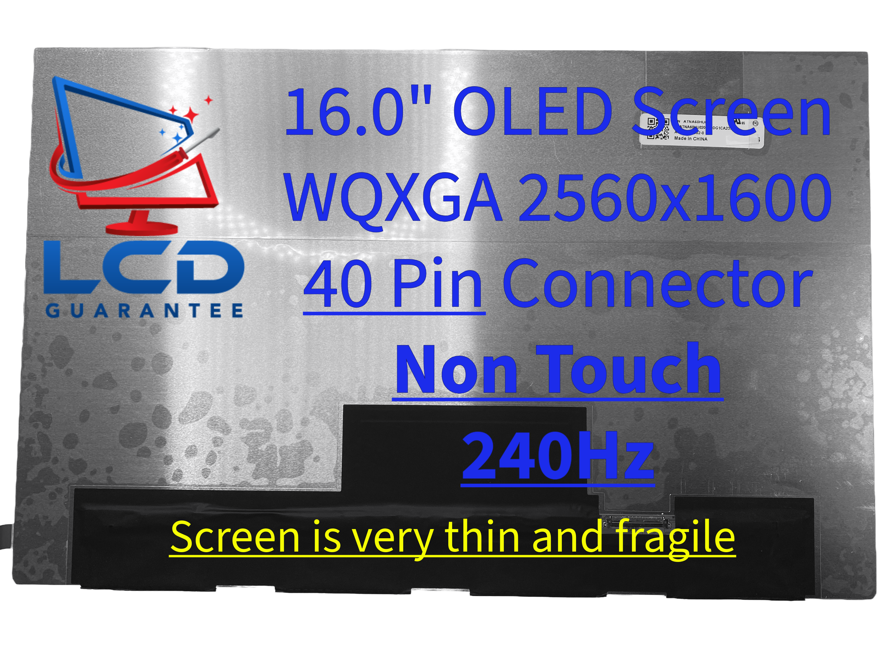 Samsung ATNA60HU02 16" WQXGA OLED Screen