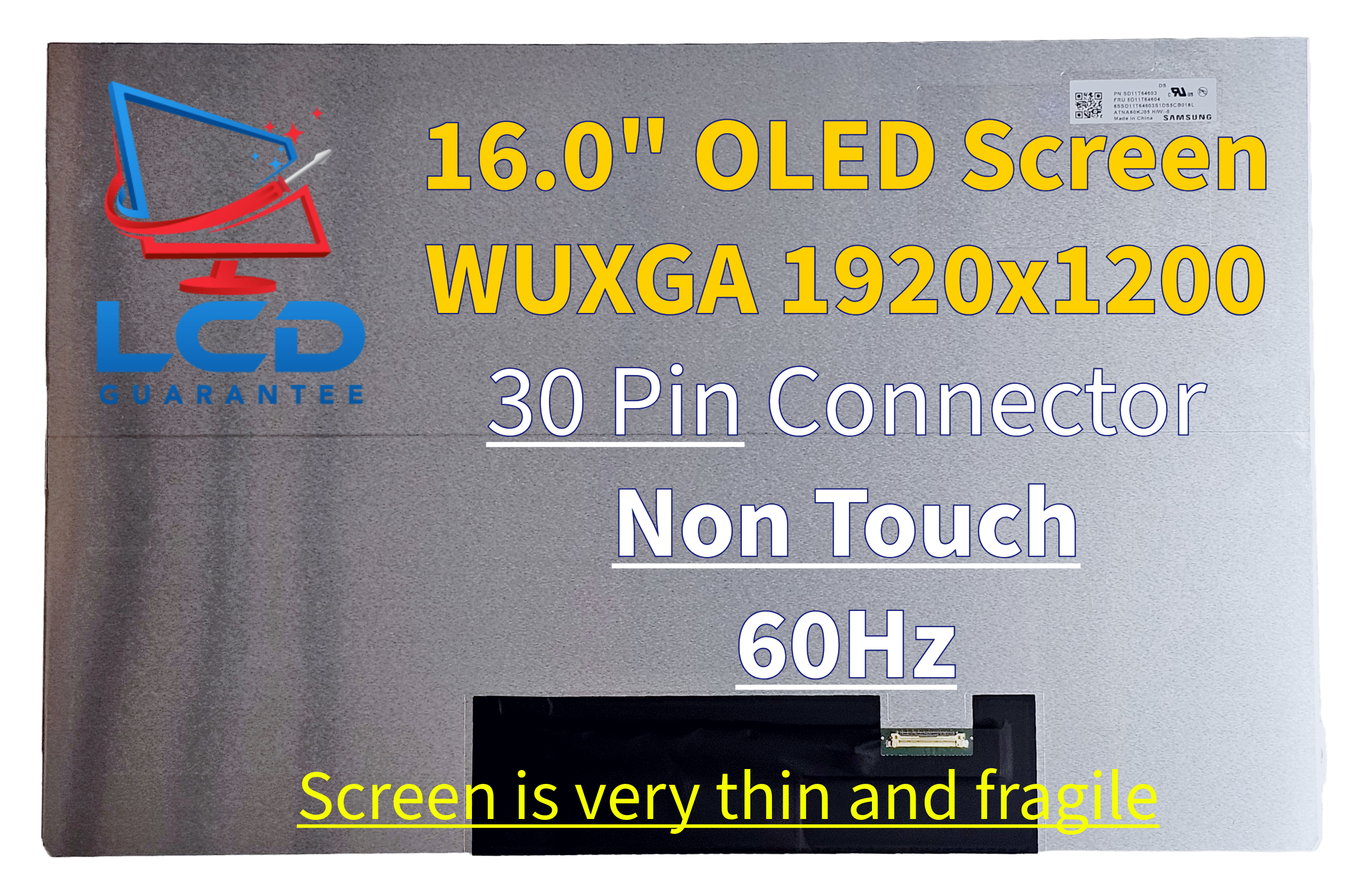 Lenovo IdeaPad Slim 5 16AHP11 83S4 Series 16" WUXGA 60Hz Non Touch OLED .75 inch, 30 pins Connector laptop screen
