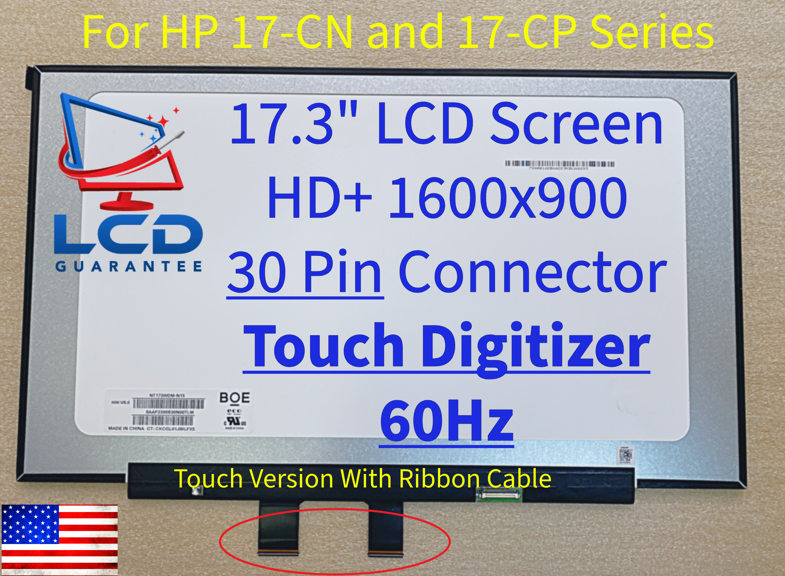 HP 17-CN0036DS 17.3" HD+ LCD Screen