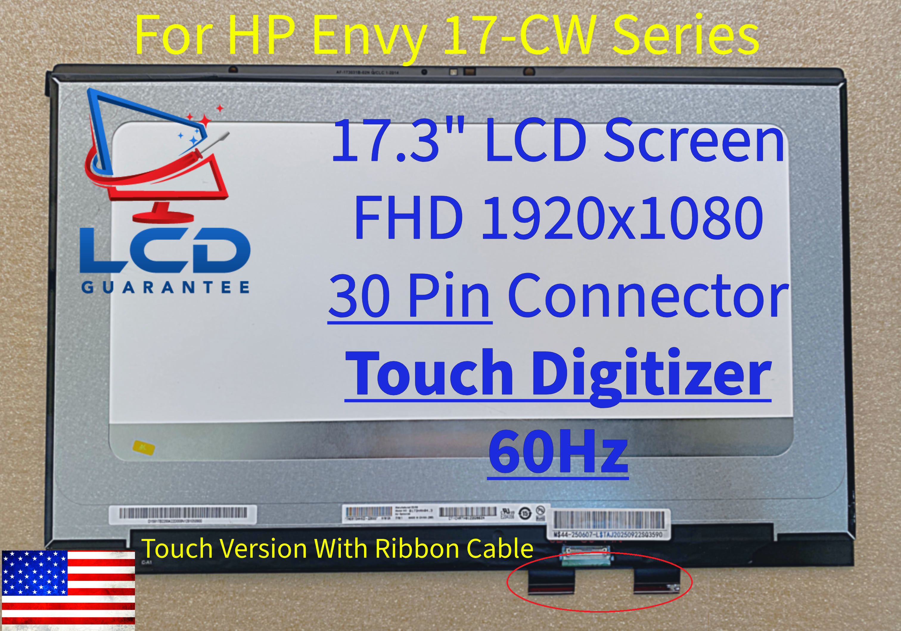 HP 17-CW0023DX 17.3" FHD LCD Screen