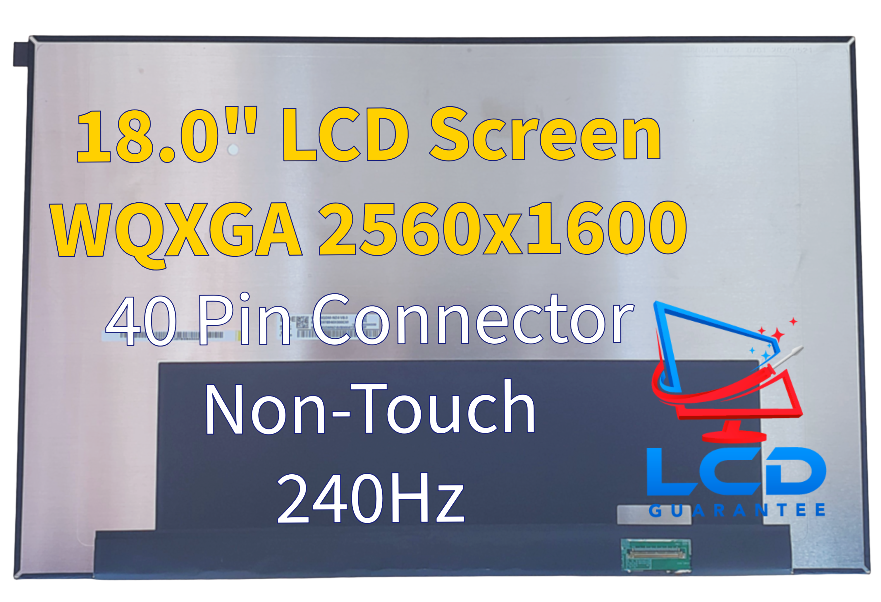 MSI CreatorPro X18 HX A14VMG 18" 240Hz WQXGA Non Touch LCD Laptop Screen