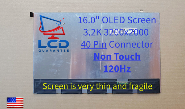 LG Gram Style 16Z90RS-K.ADW8U1 16" Non-Touch Replacement OLED Laptop Screen