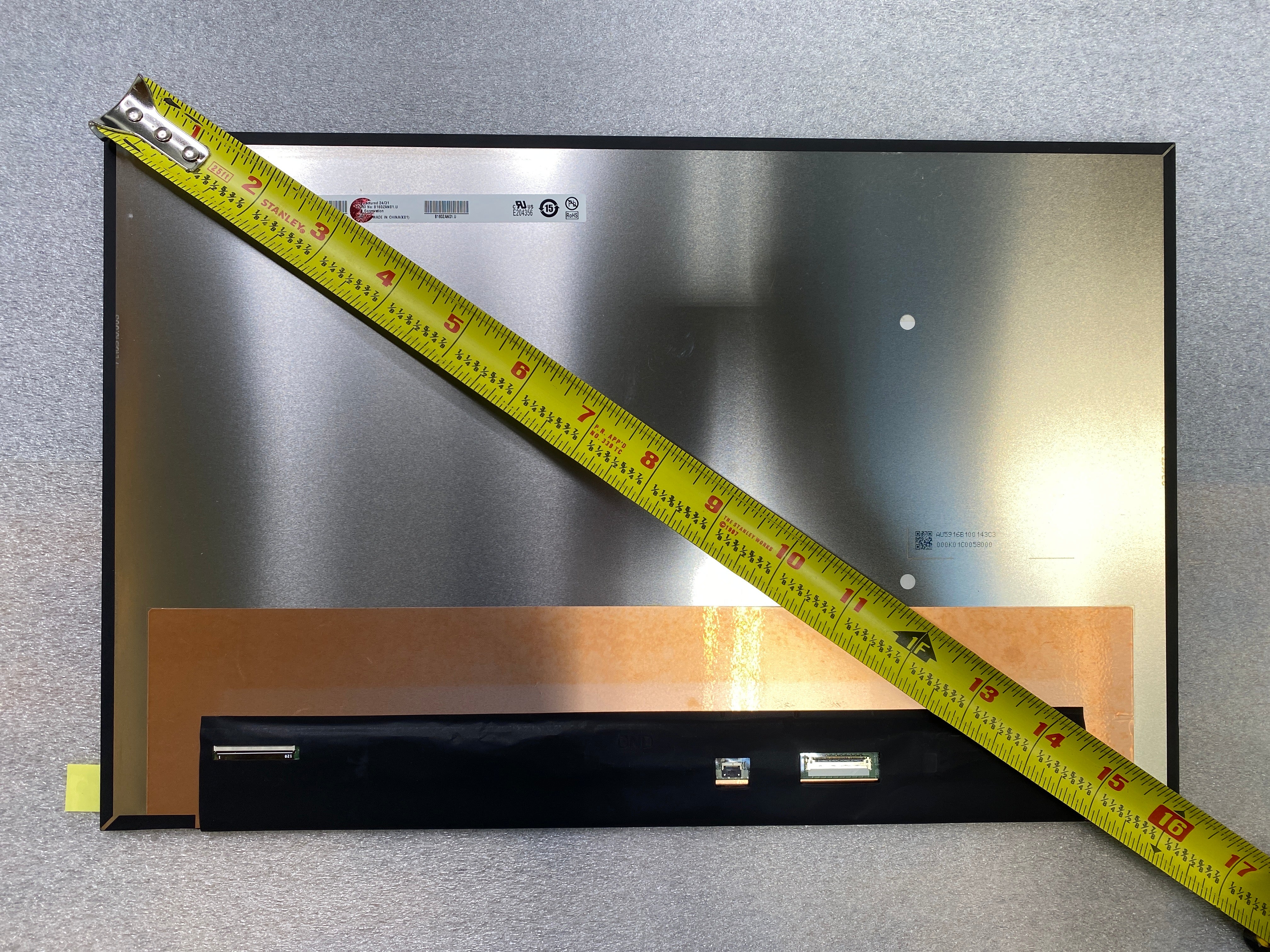 AUO B160ZAN01.U 16" MiniLED Non-Touch Replacement LCD Laptop Screen