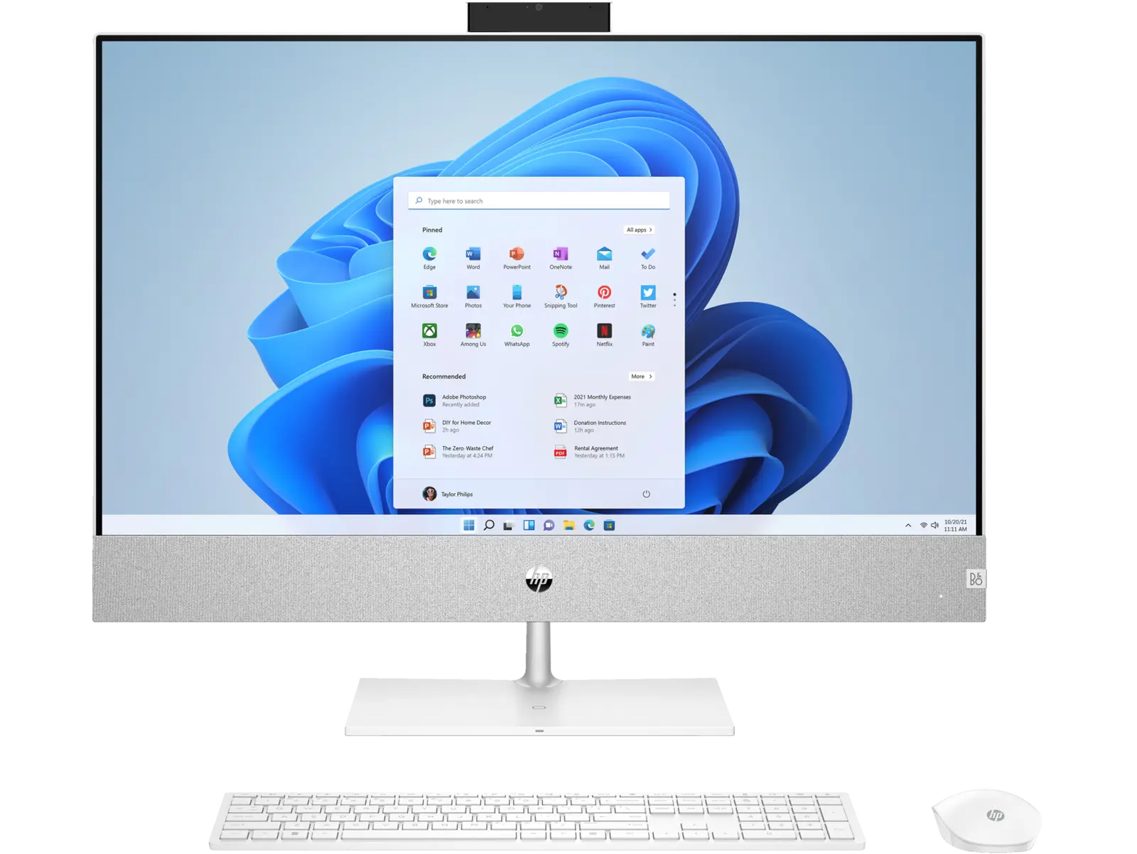 HP Pavilion 27 AIO 27-ca1 Ryzen 3 5425U AMD Radeon Graphics 8GB 512GB SSD Win 11